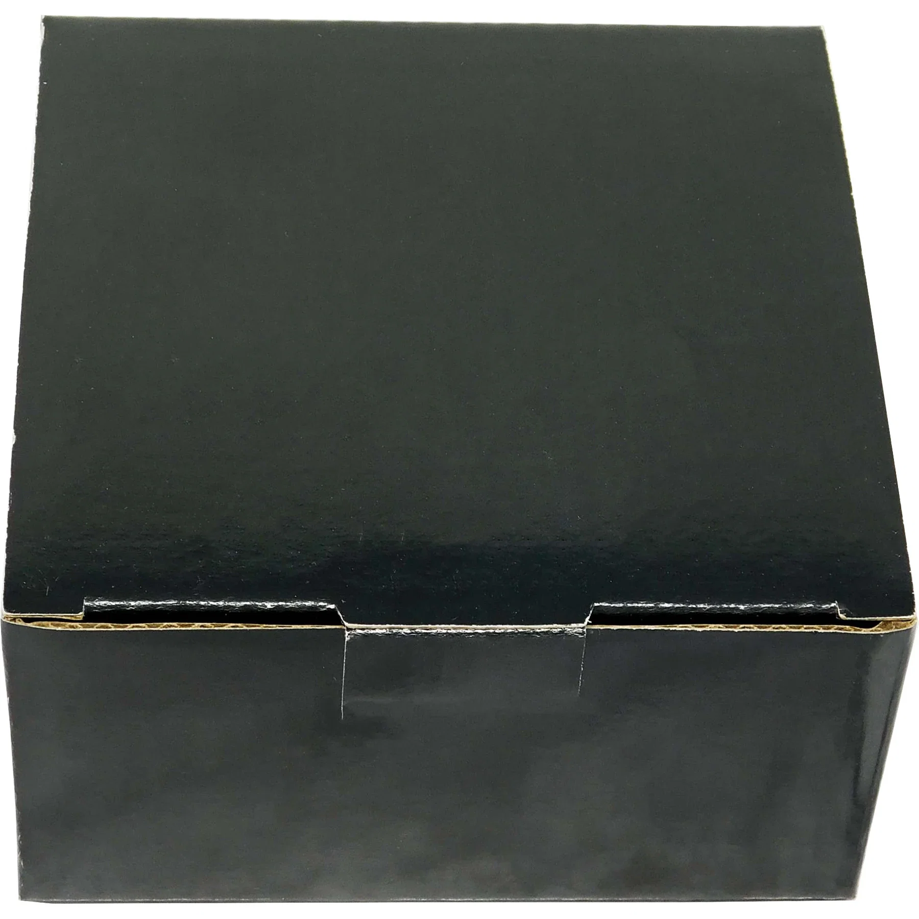 Acacia Wood Coaster: 4 Piece Set with Black Metal Stand — view 2