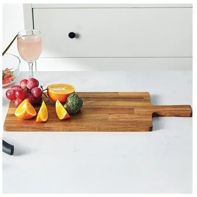 Custom Acacia Wood Cutting & Serving Board with Engraving — view 4