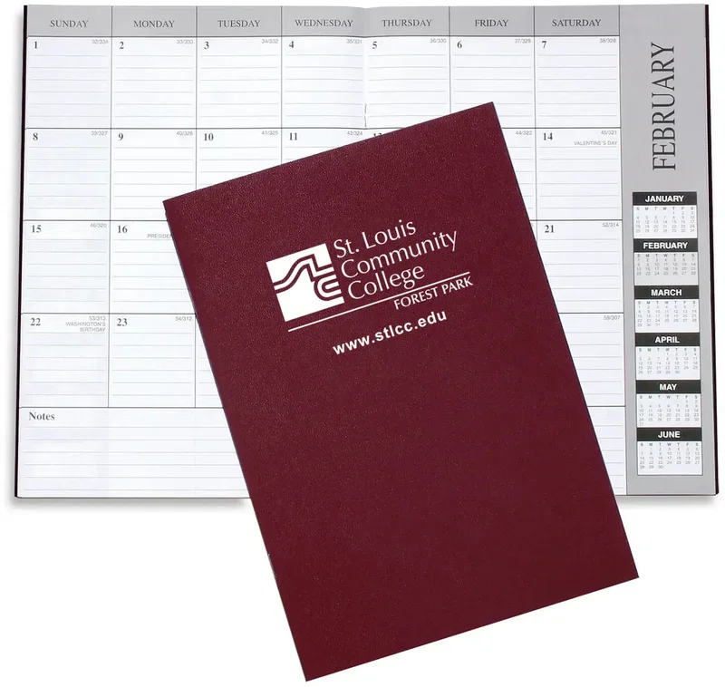Personalized Academic Monthly Desk Planners - Leatherette (1607) — view 4