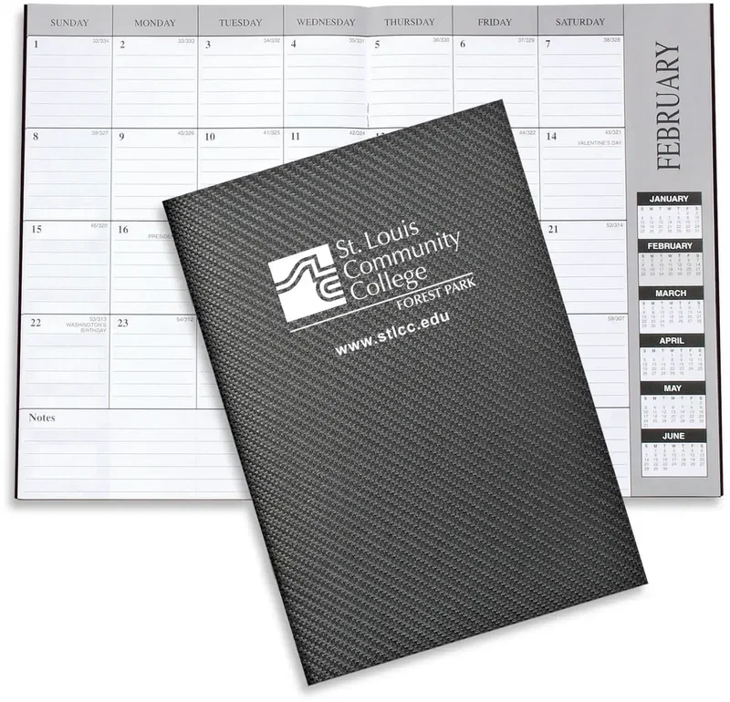 Personalized Academic Monthly Desk Planners - Leatherette (1607) — view 5