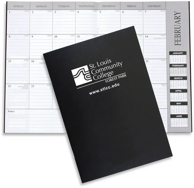 Personalized Academic Monthly Desk Planners - Leatherette (1607) — view 7