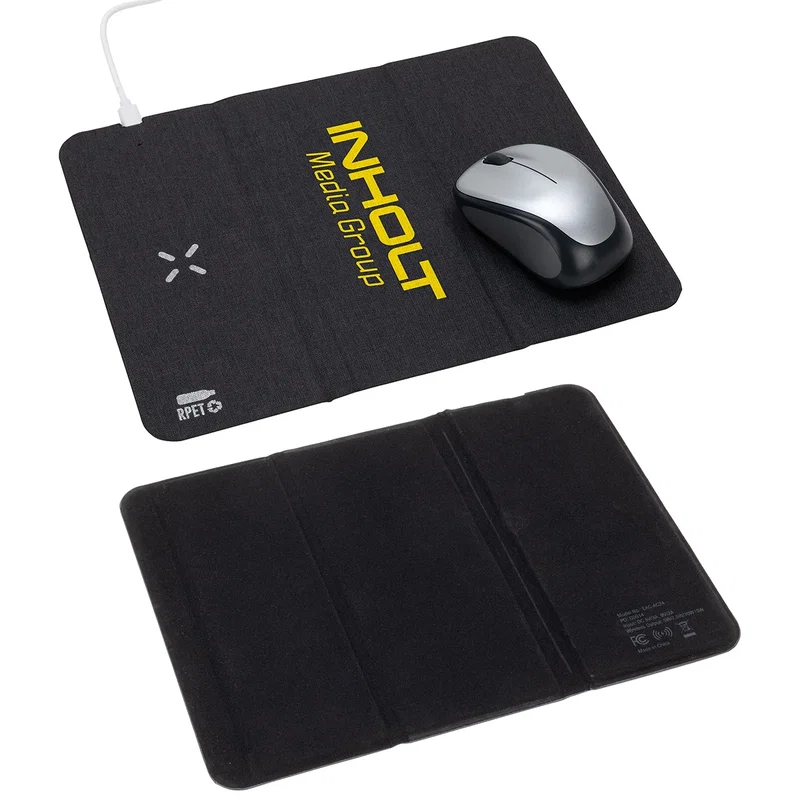 Close-up of the custom logo imprint area on the Acadia Mouse Pad