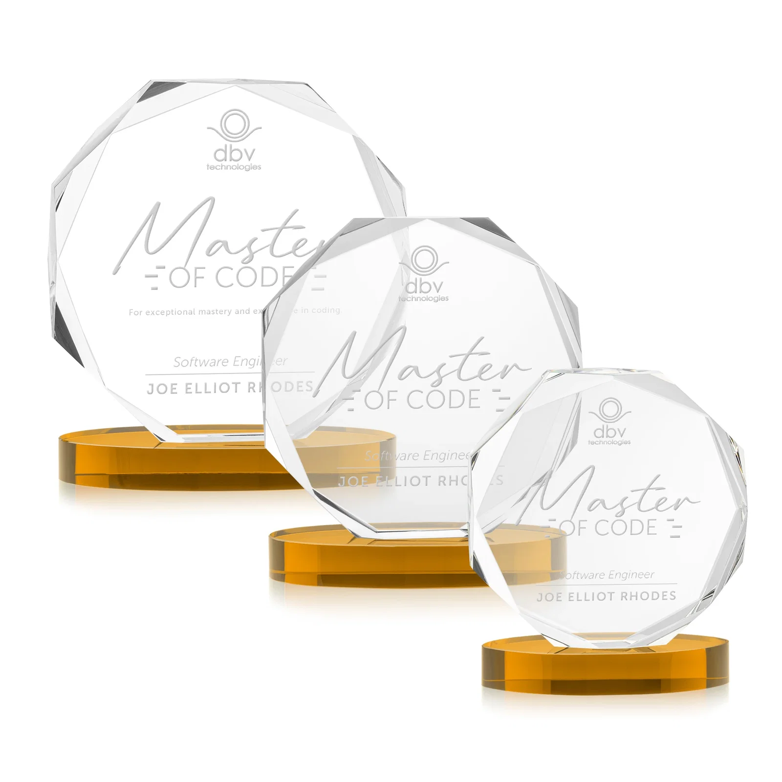 Custom Optical Crystal Gemstone Award With Nine Base Color Options, awards for employee recognition