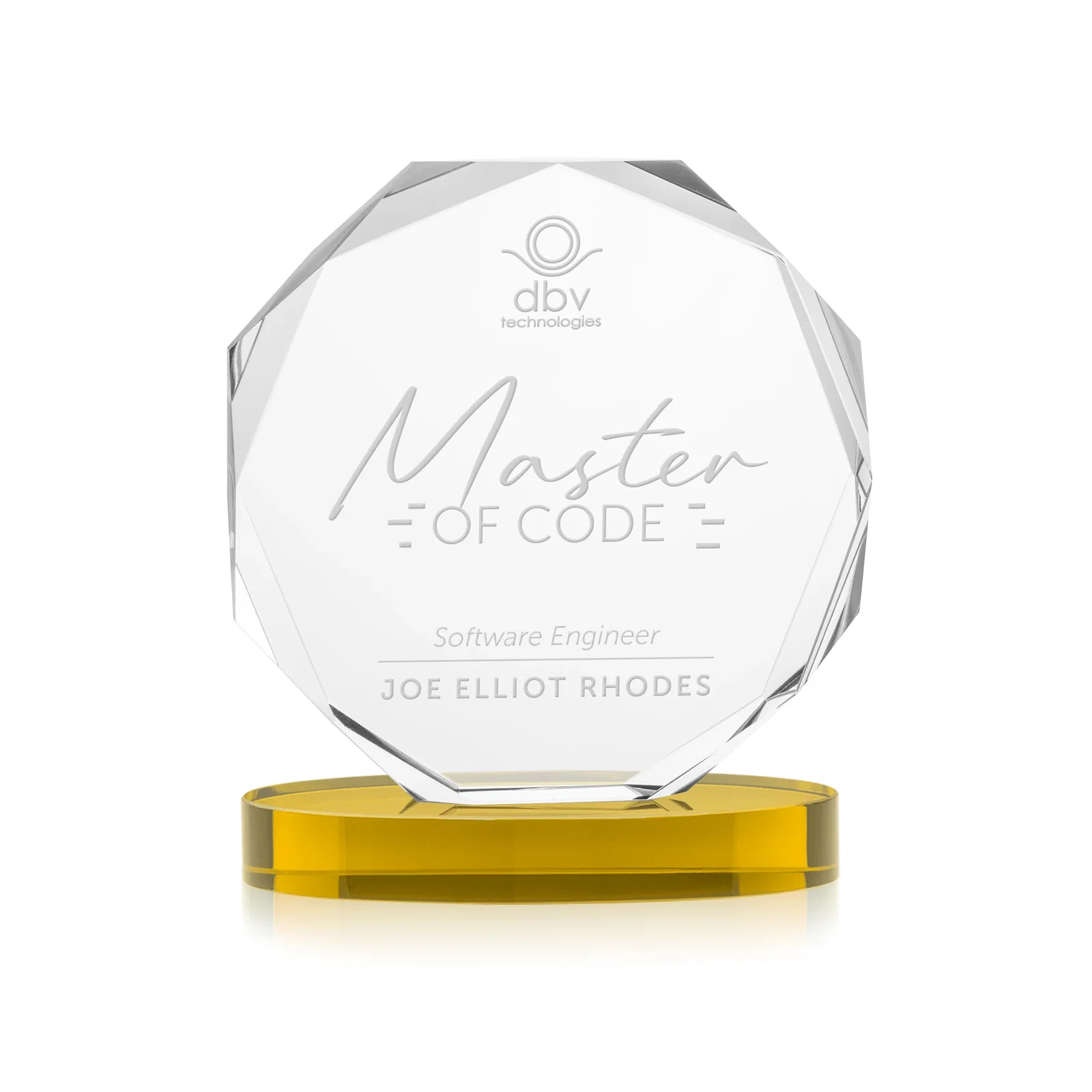 Custom Optical Crystal Gemstone Award With Nine Base Color Options, awards for dealer and partner awards