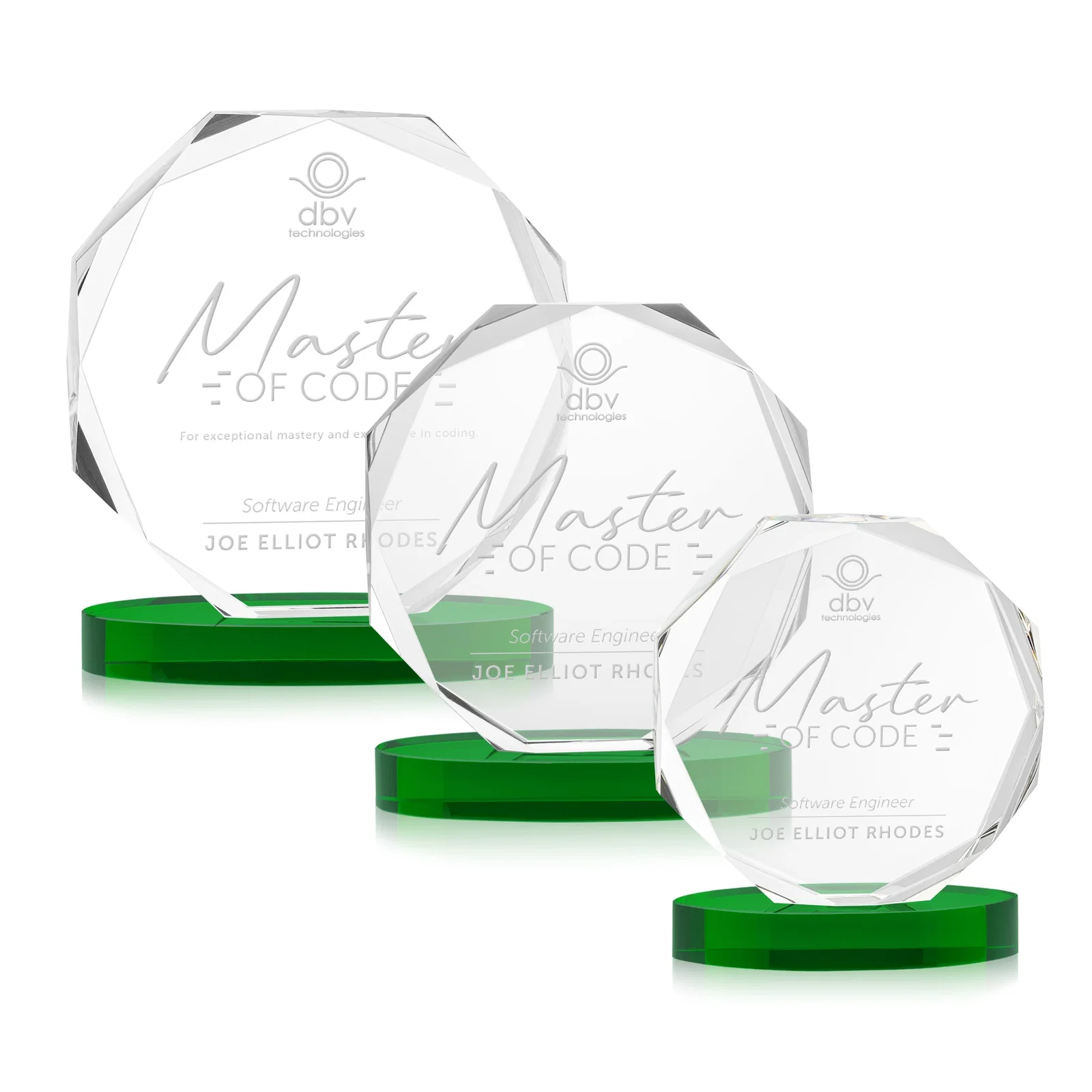 Personalized Optical Crystal Gemstone Award With Nine Base Color Options, awards for employee recognition