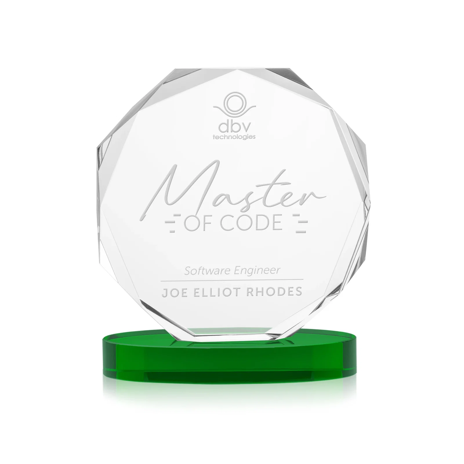 Personalized Optical Crystal Gemstone Award With Nine Base Color Options, awards for service anniversary gifts