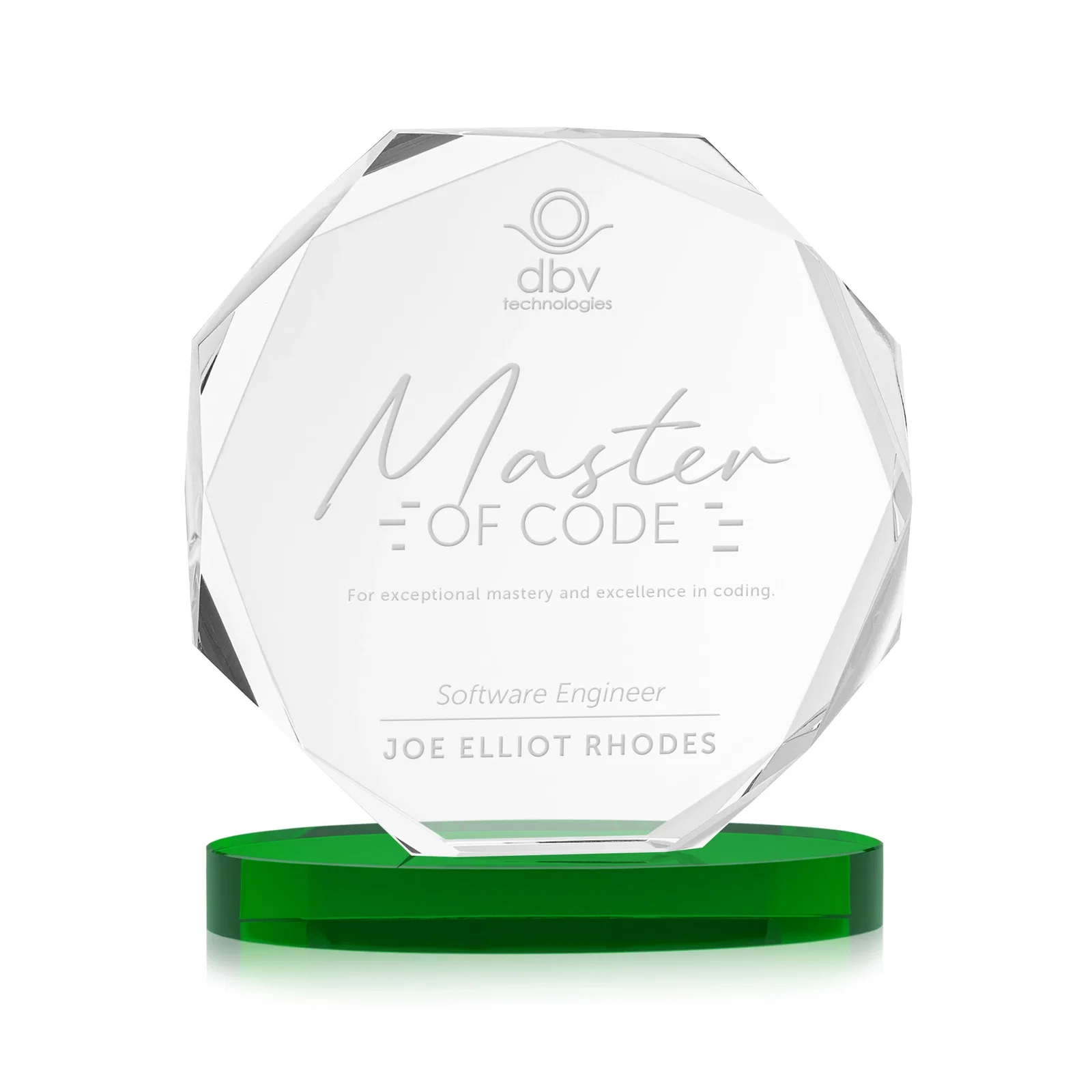 Personalized Optical Crystal Gemstone Award With Nine Base Color Options, awards for sales achievement awards