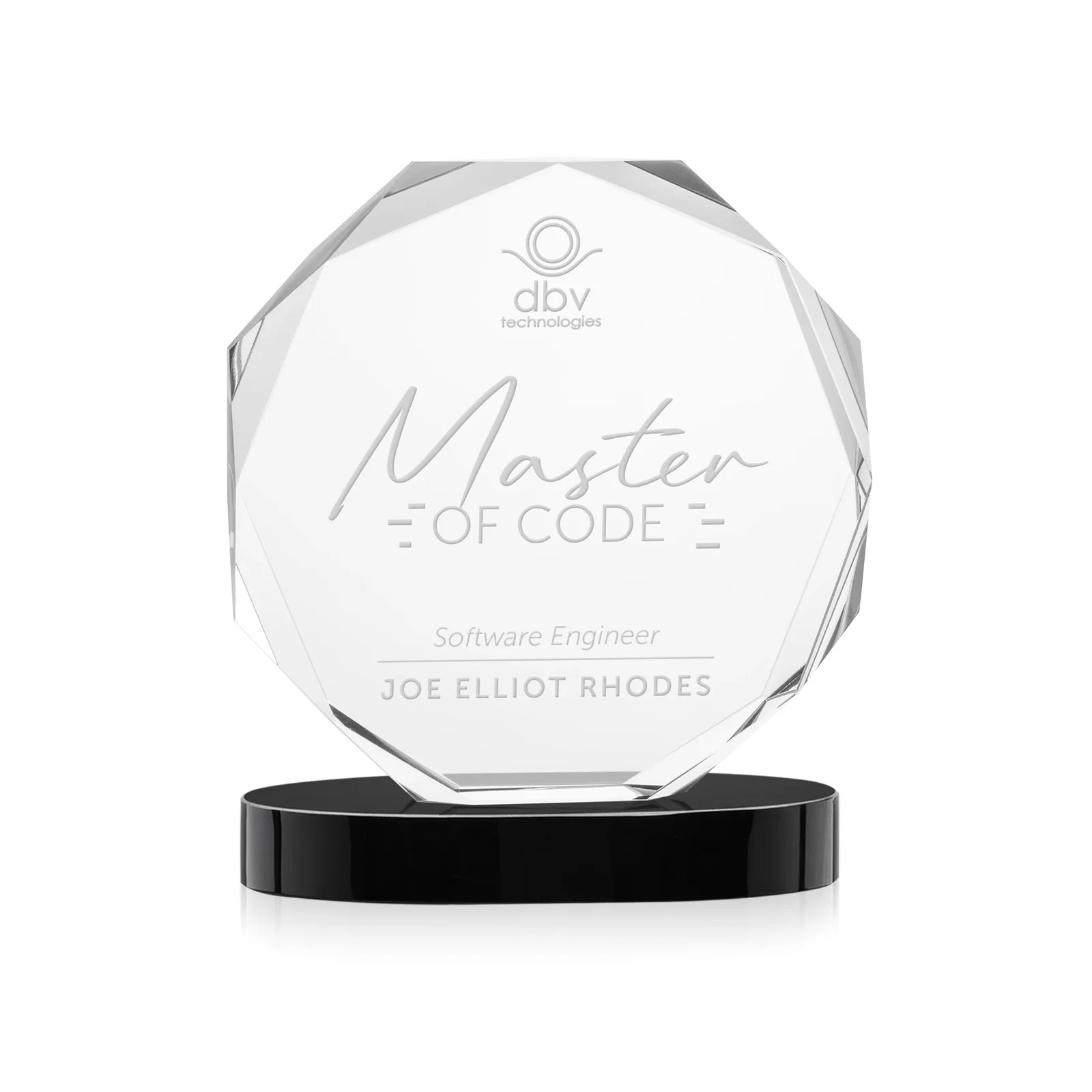 Personalized Optical Crystal Gemstone Award With Nine Base Color Options, awards for donor appreciation