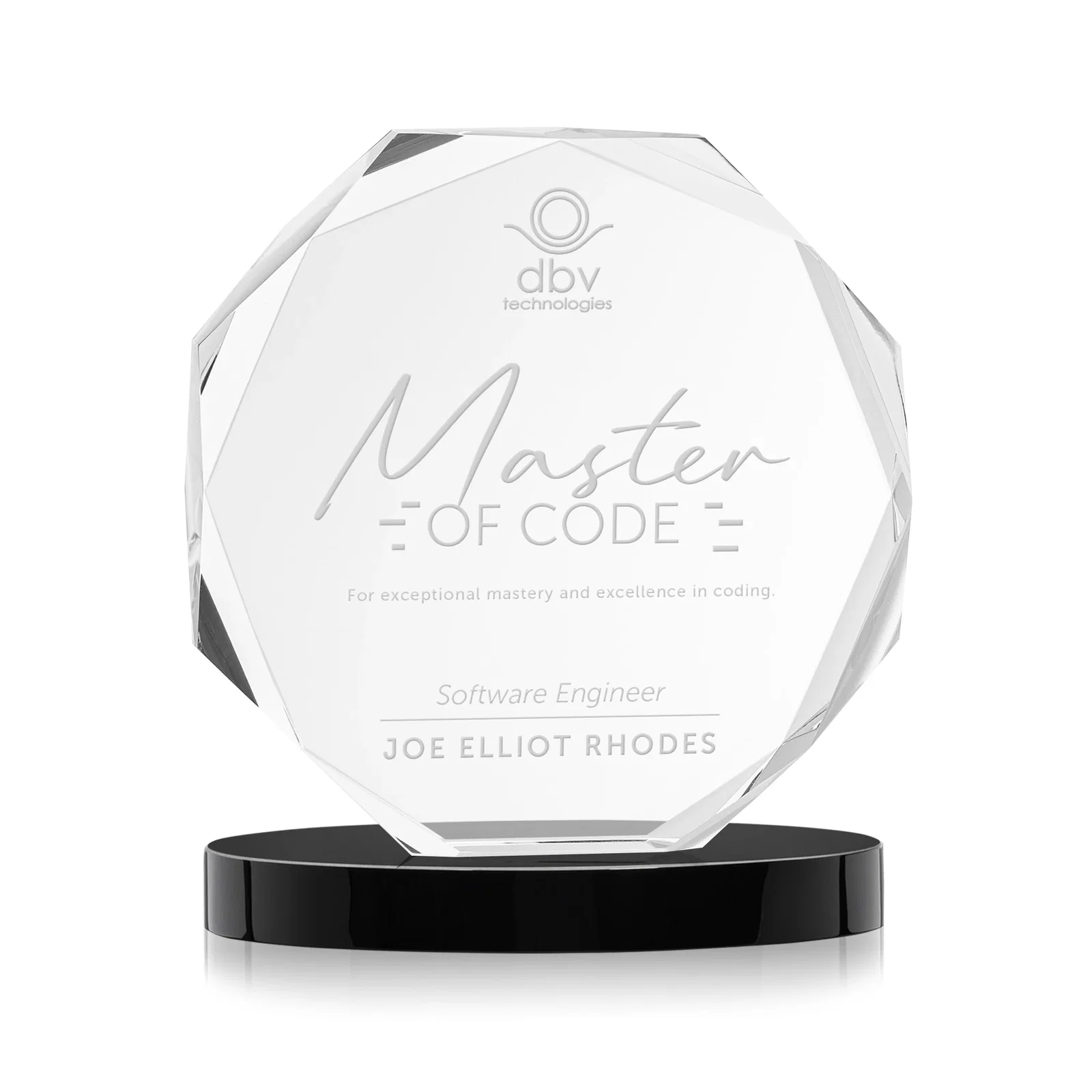 Personalized Optical Crystal Gemstone Award With Nine Base Color Options, awards for graduation ceremonies