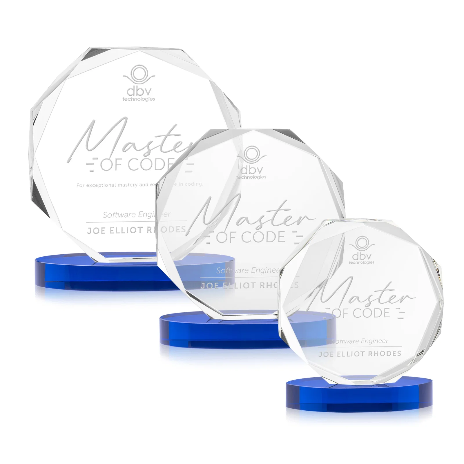Personalized Optical Crystal Gemstone Award With Nine Base Color Options, awards for safety achievement programs