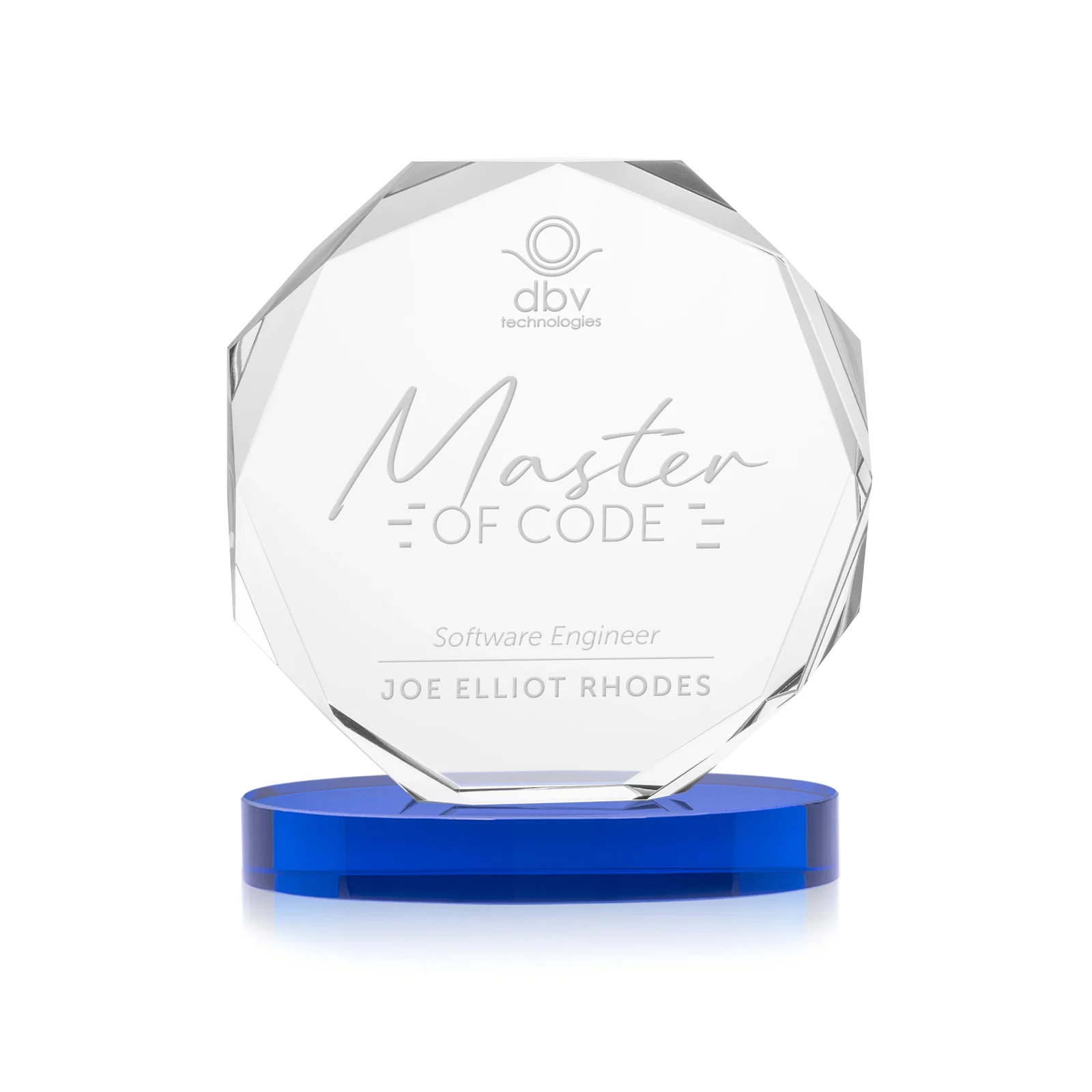 Personalized Optical Crystal Gemstone Award With Nine Base Color Options, awards for dealer and partner awards