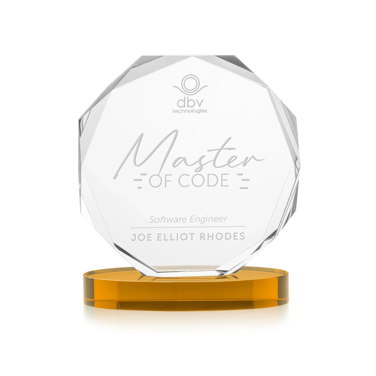 Custom Optical Crystal Gemstone Award With Nine Base Color Options, awards for service anniversary gifts