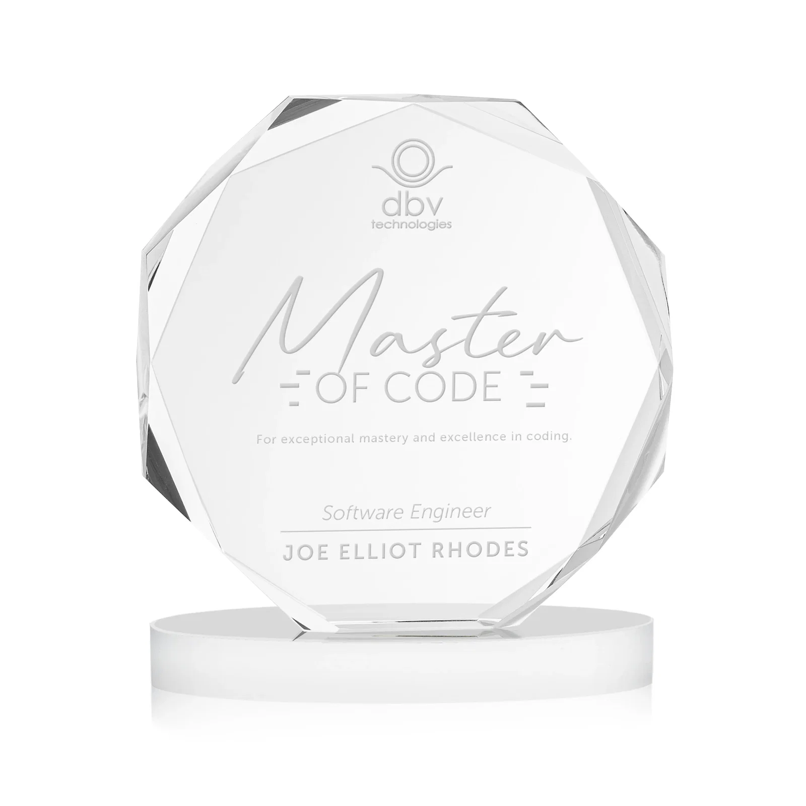 Promotional Optical Crystal Gemstone Award With Nine Base Color Options, awards for company anniversary events