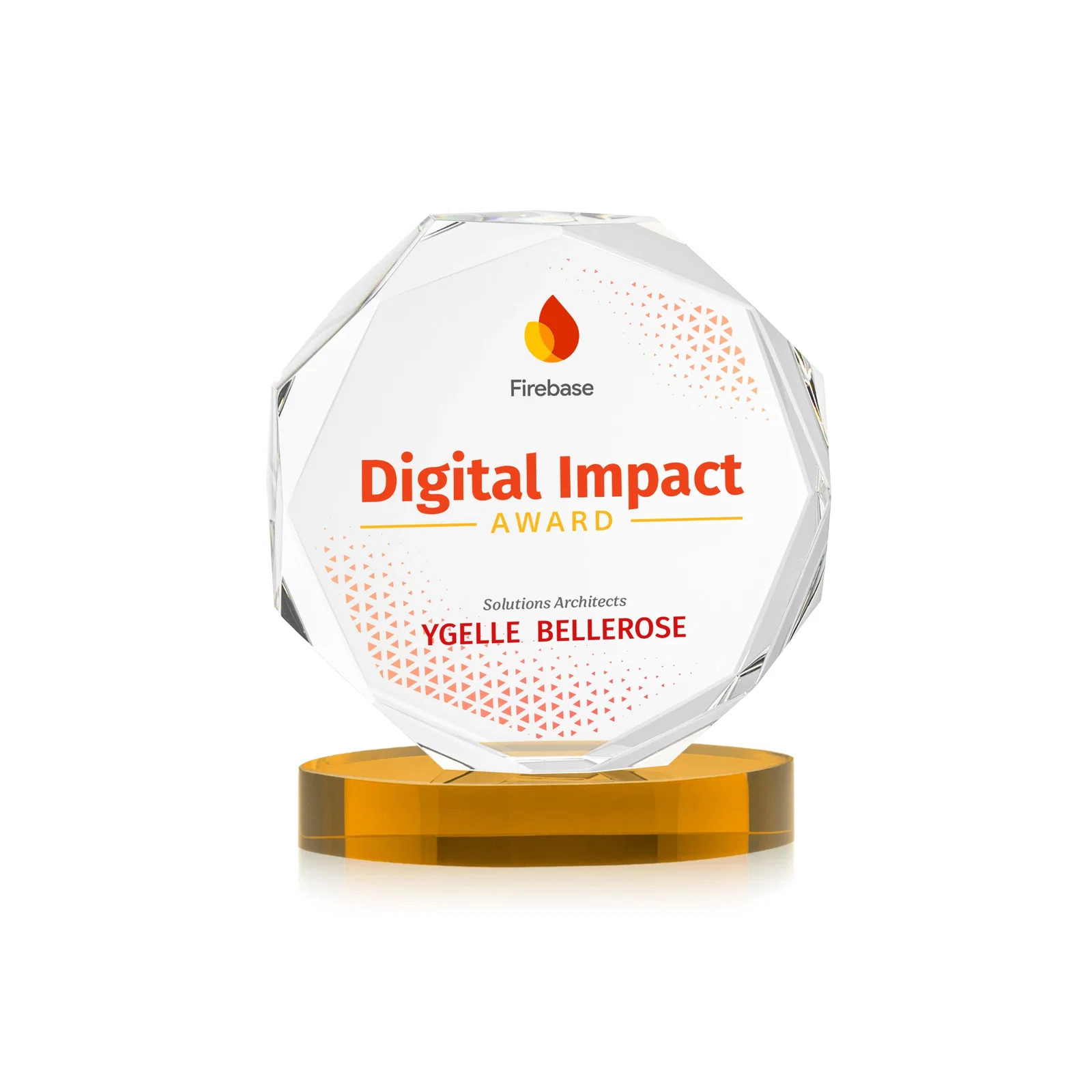 Branded Optical Crystal Gemstone Award With Nine Base Color Options, awards for corporate award ceremonies