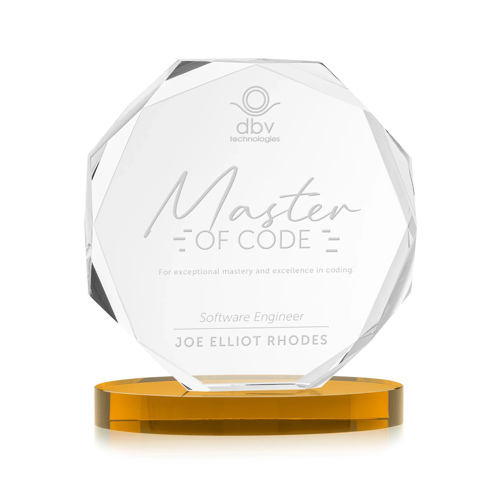 Custom Optical Crystal Gemstone Award With Nine Base Color Options, awards for sales achievement awards
