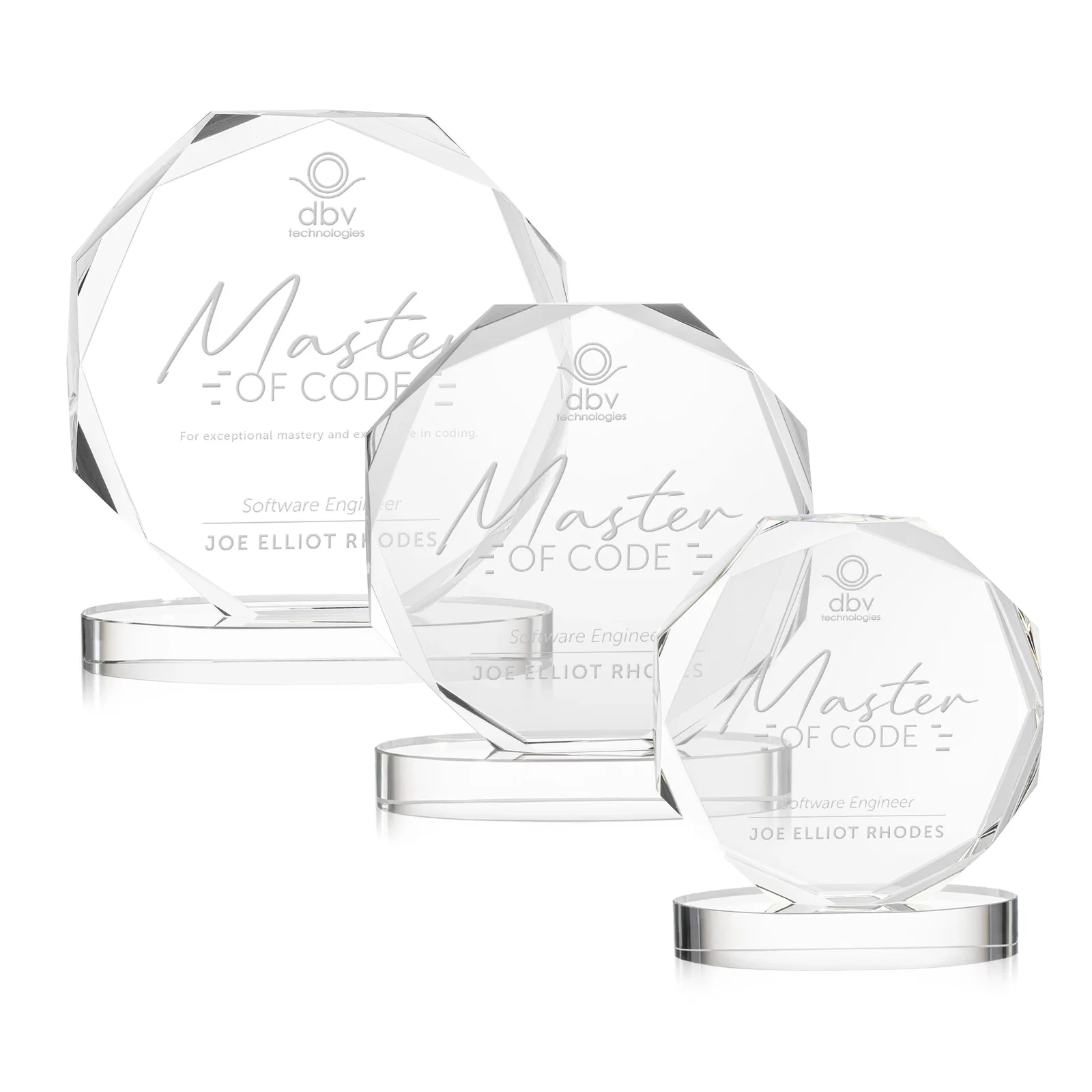 Custom Optical Crystal Gemstone Award With Nine Base Color Options, awards for retirement presentations
