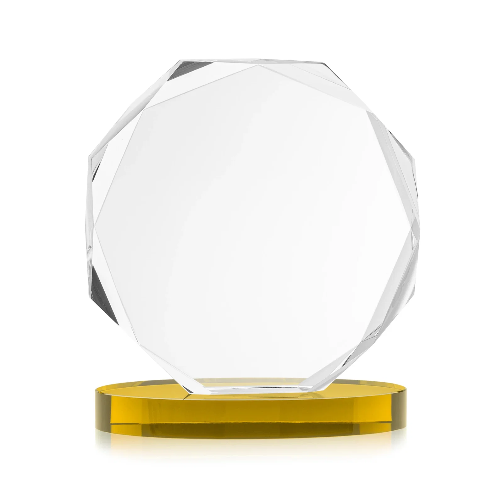 Custom engraved Optical Crystal Gemstone Award With Nine Base Color Options, awards for safety achievement programs