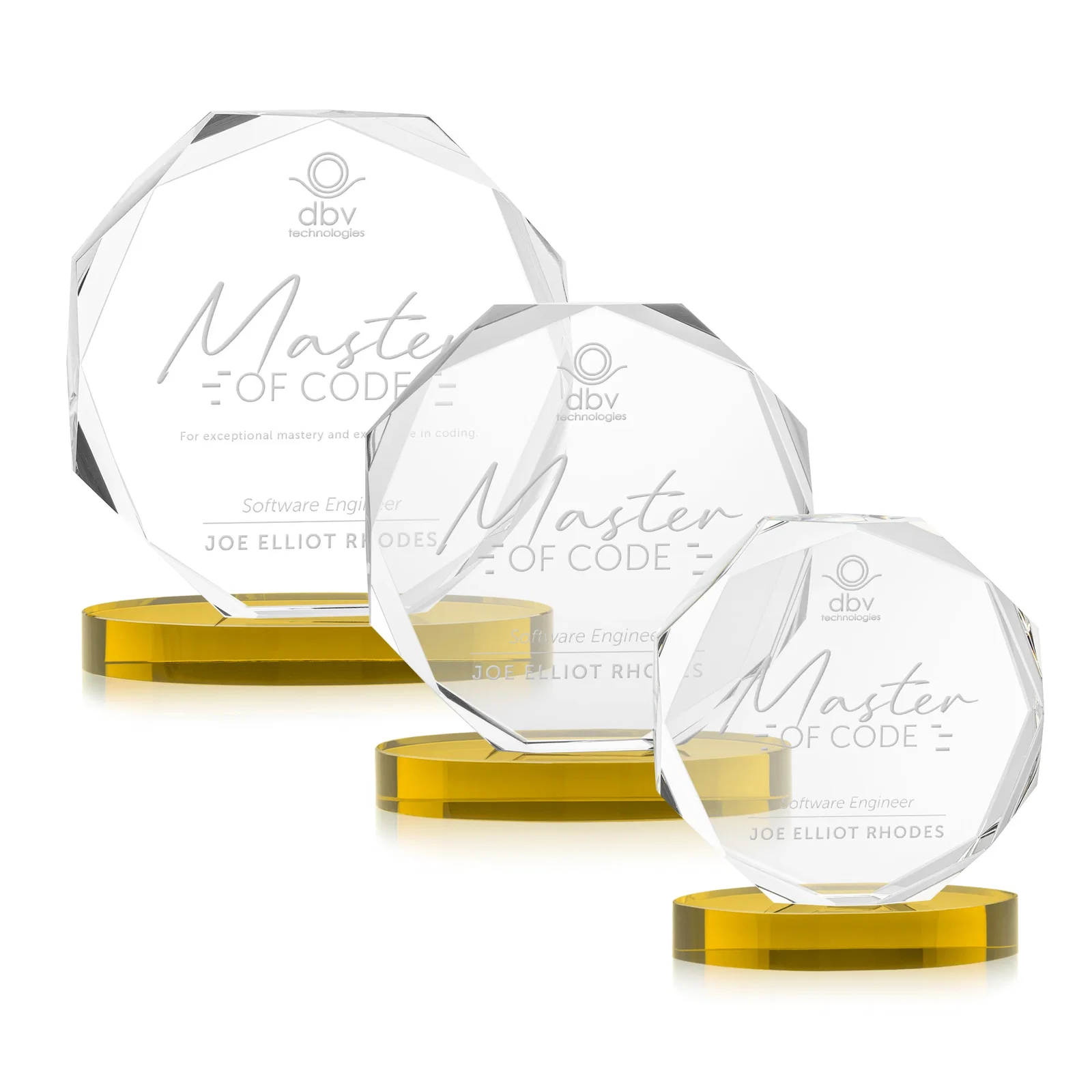 Custom Optical Crystal Gemstone Award With Nine Base Color Options, awards for safety achievement programs