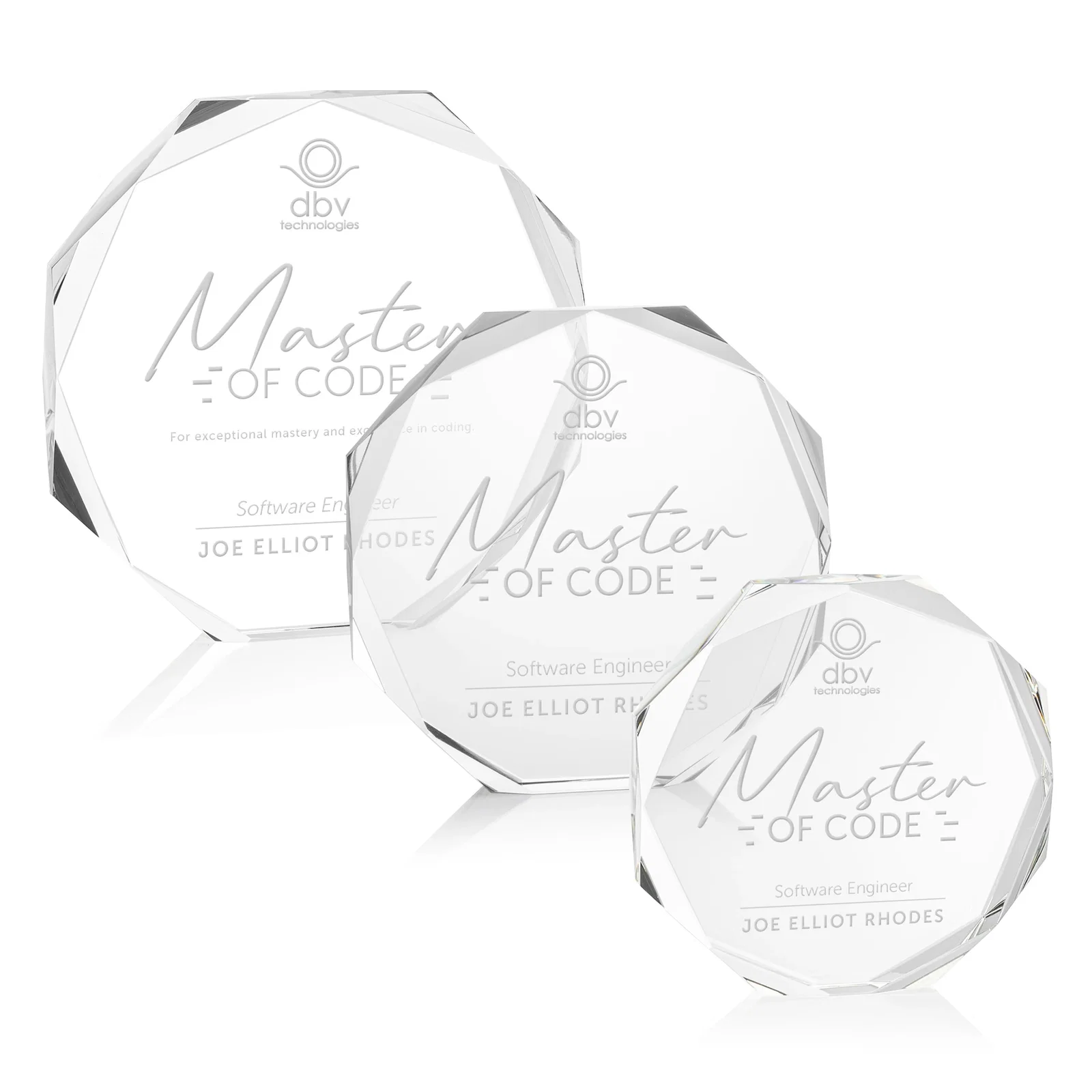 Custom Precision-Cut Optical Crystal Gemstone Award, awards for employee recognition
