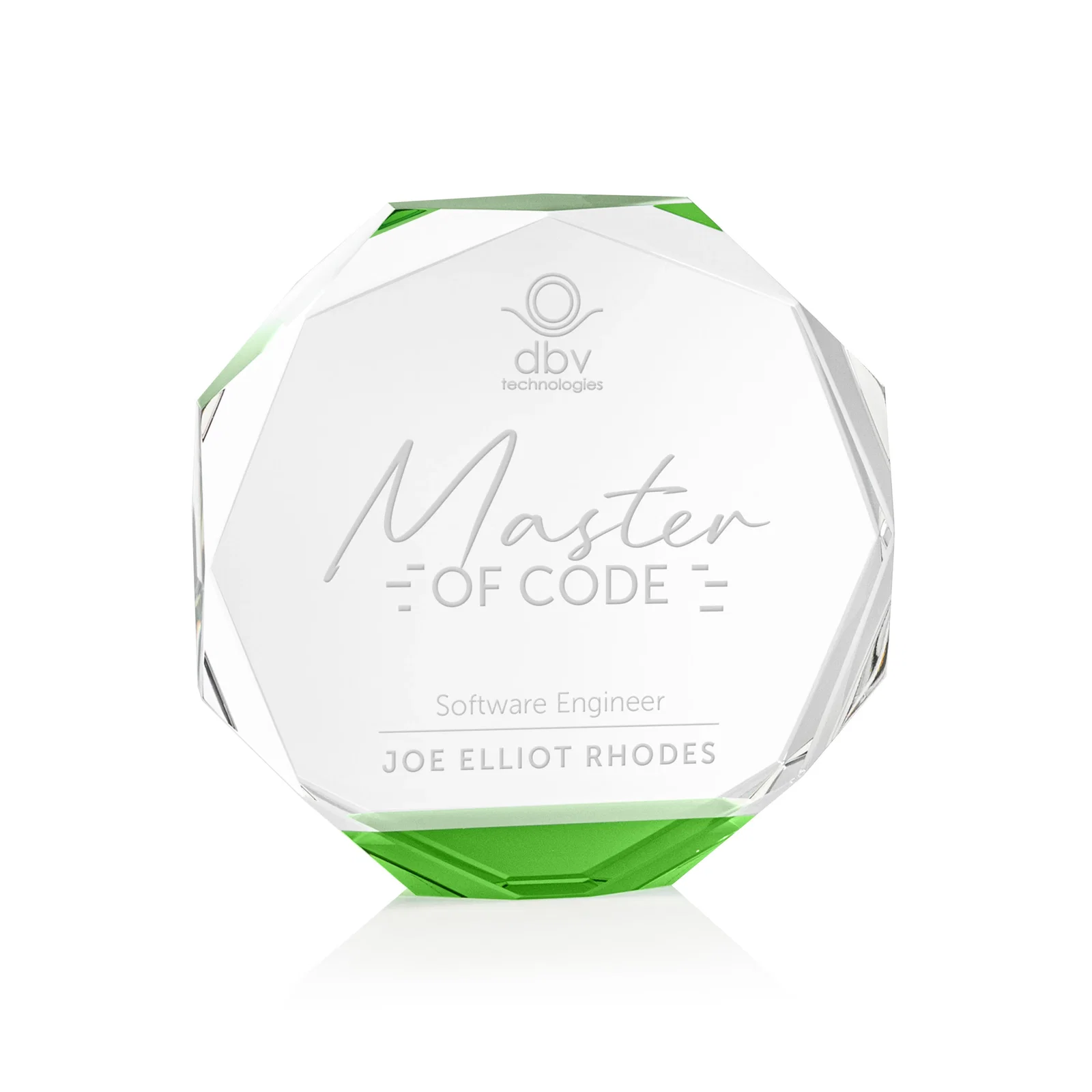 Custom Precision-Cut Optical Crystal Gemstone Award, awards for dealer and partner awards
