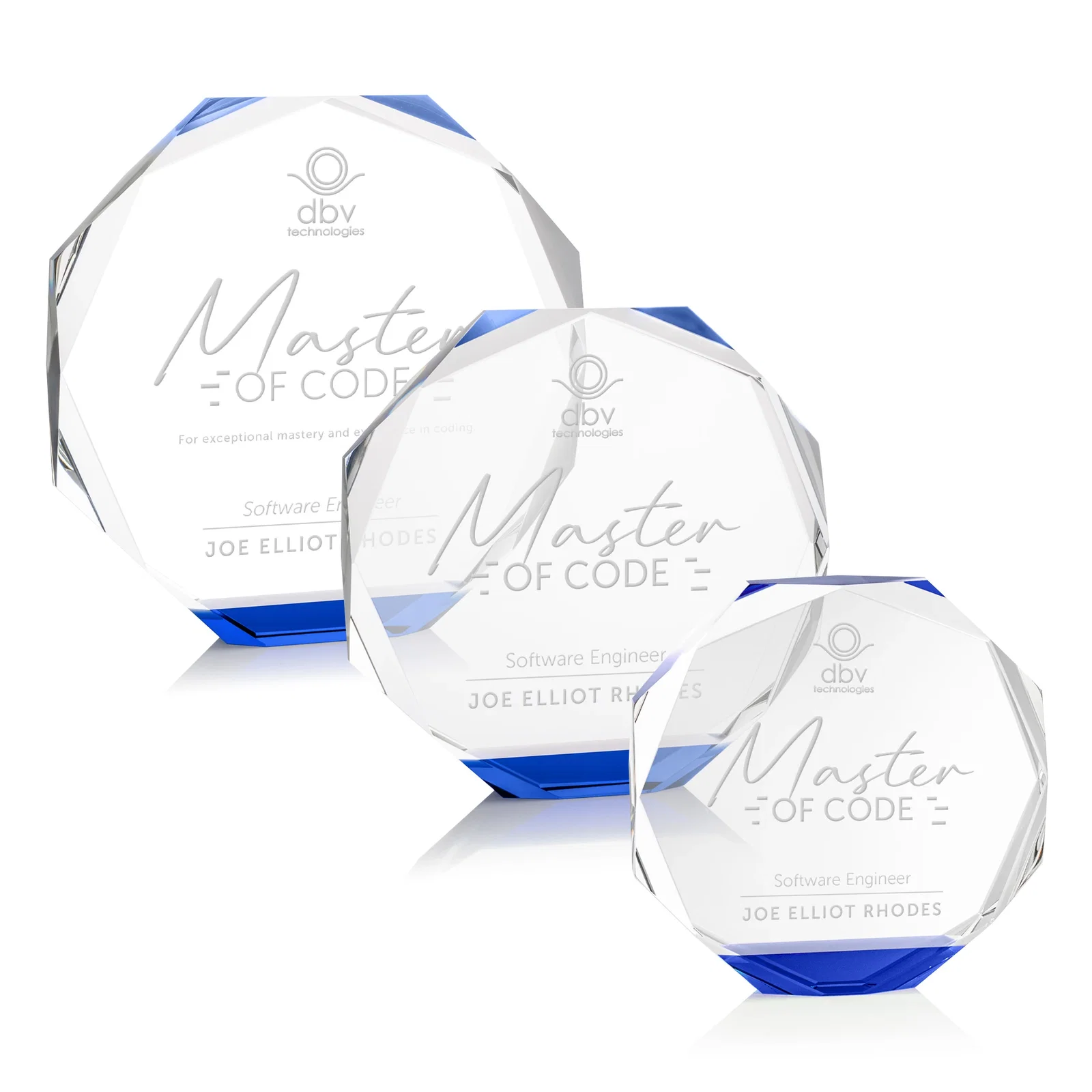 Personalized Precision-Cut Optical Crystal Gemstone Award, awards for corporate award ceremonies