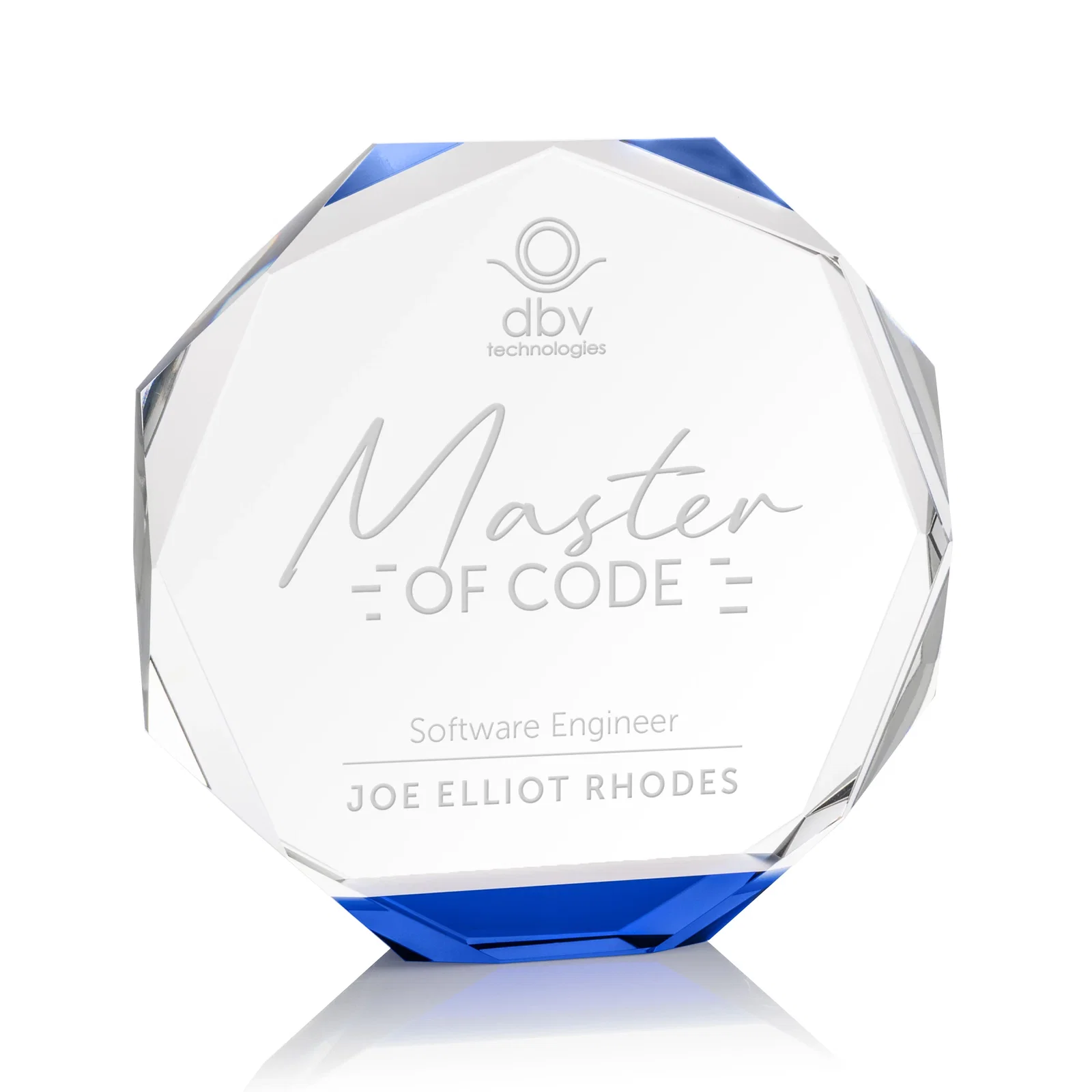 Personalized Precision-Cut Optical Crystal Gemstone Award, awards for sales achievement awards