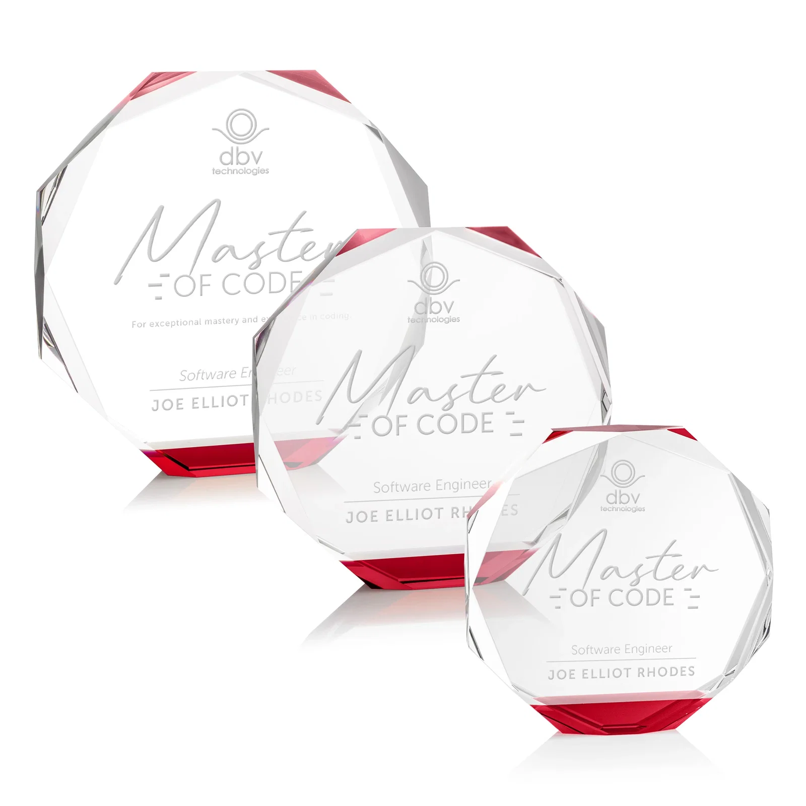 Personalized Precision-Cut Optical Crystal Gemstone Award, awards for team milestone celebrations