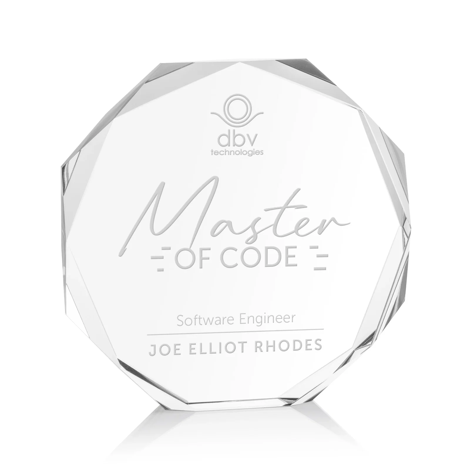 Custom Precision-Cut Optical Crystal Gemstone Award, awards for service anniversary gifts