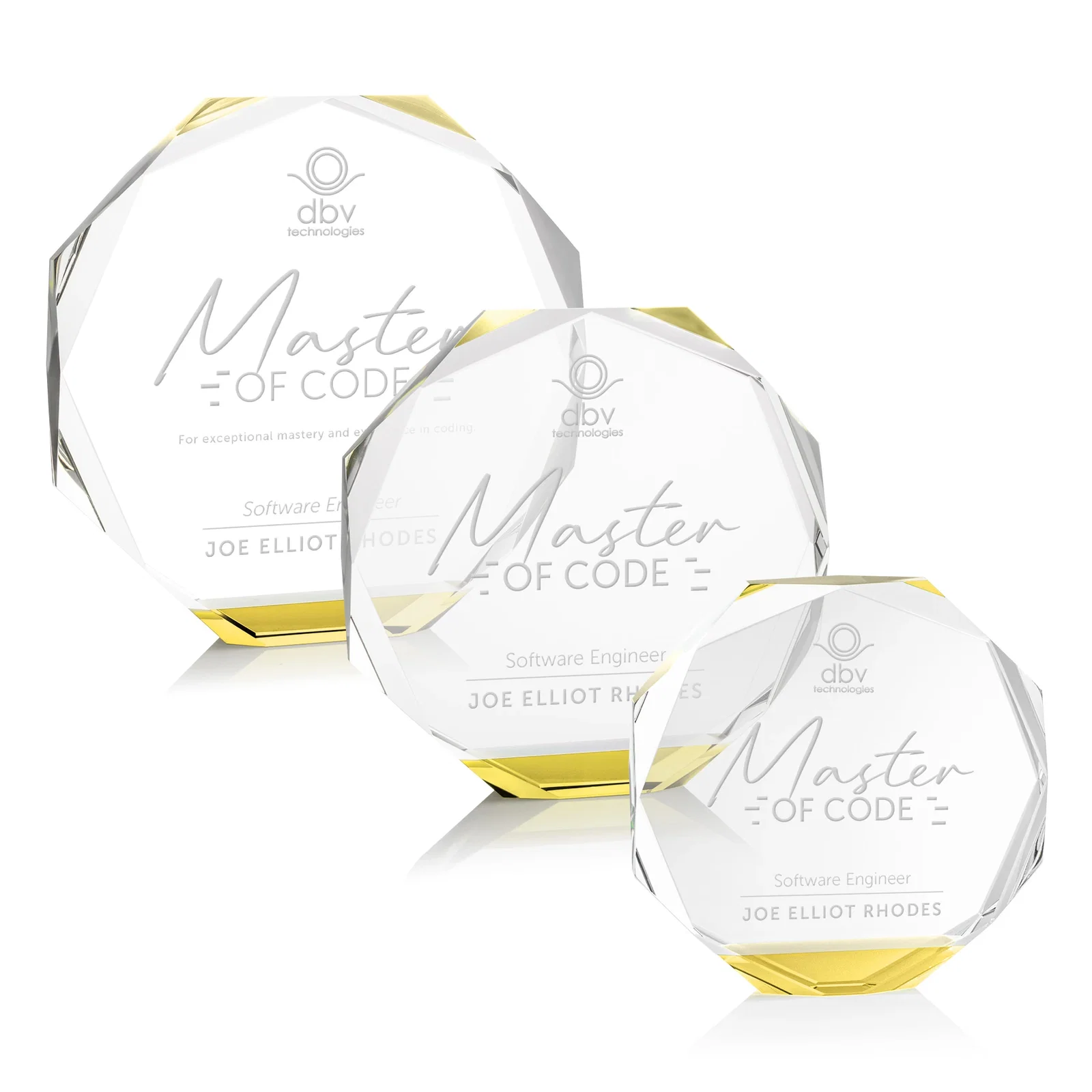 Custom Precision-Cut Optical Crystal Gemstone Award, awards for team milestone celebrations