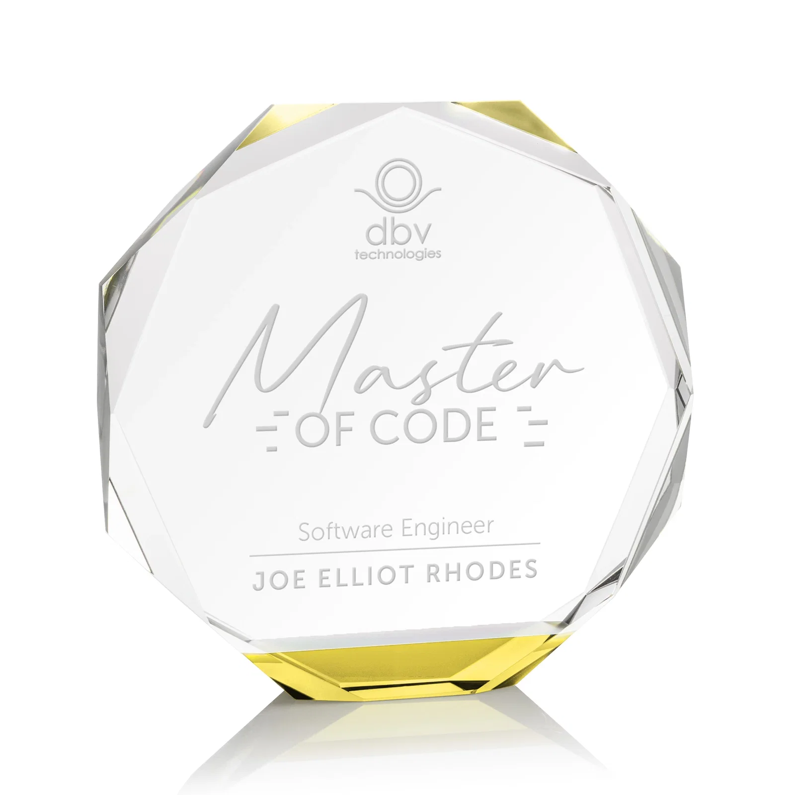 Custom Precision-Cut Optical Crystal Gemstone Award, awards for graduation ceremonies