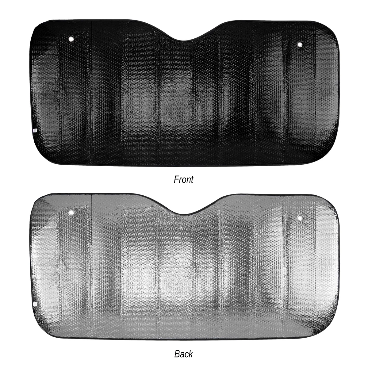 Shade set inside a windshield to block heat