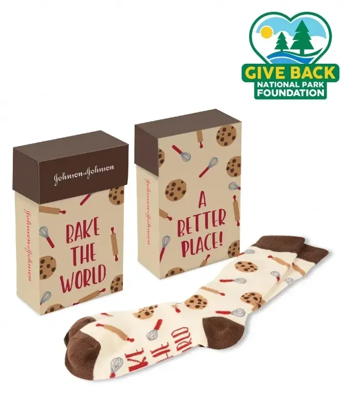 ACE Baking Themed Socks in Custom Flip Top Box — view 1