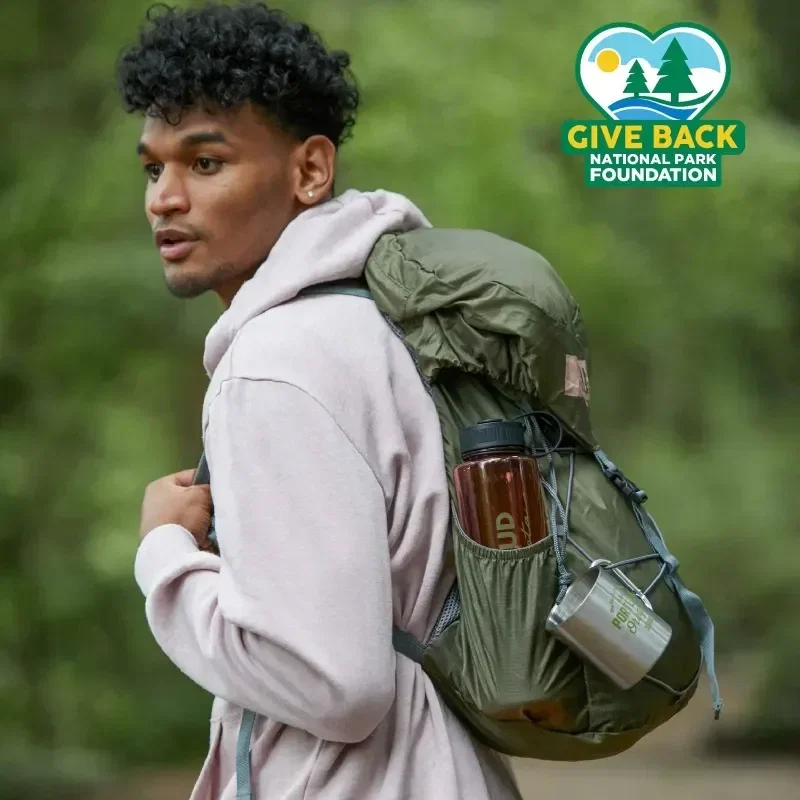 ACE Packable Backpack being worn