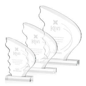 Curved Wing-Shaped Acrylic Sail Award