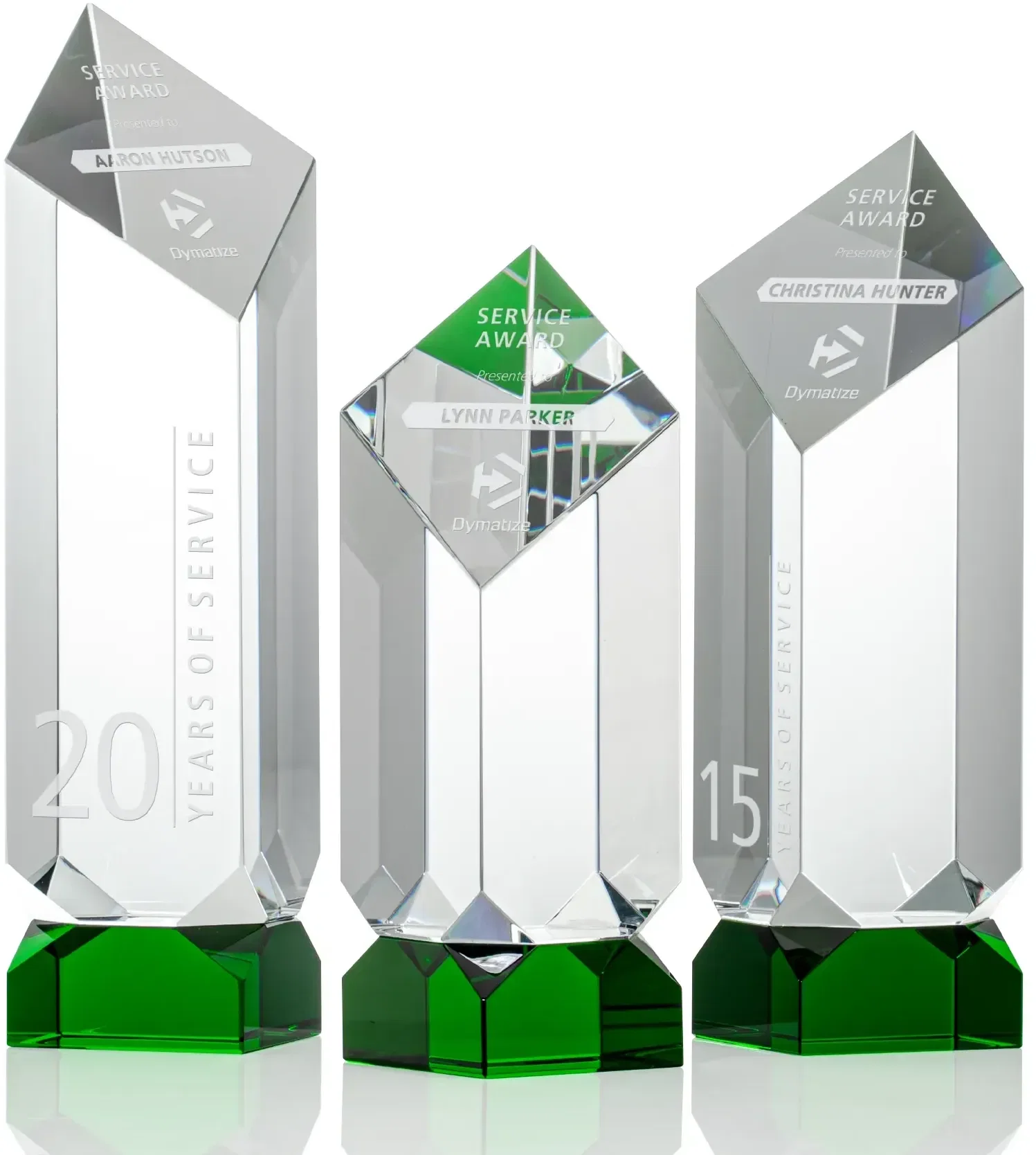 Emerald-Faceted Base Under a Diamond-Cut Tower Top