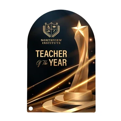 Acrylic arch award available in five, seven and ten inch heights