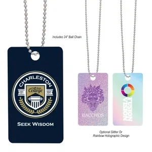 Acrylic Charm With Chain - Rectangle