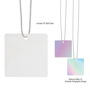 Acrylic Charm With Chain - Square