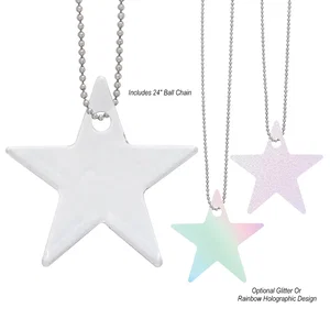 Acrylic Charm With Chain - Star