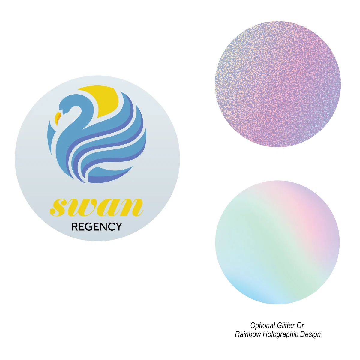 Round acrylic coaster with a white face ready for full color art