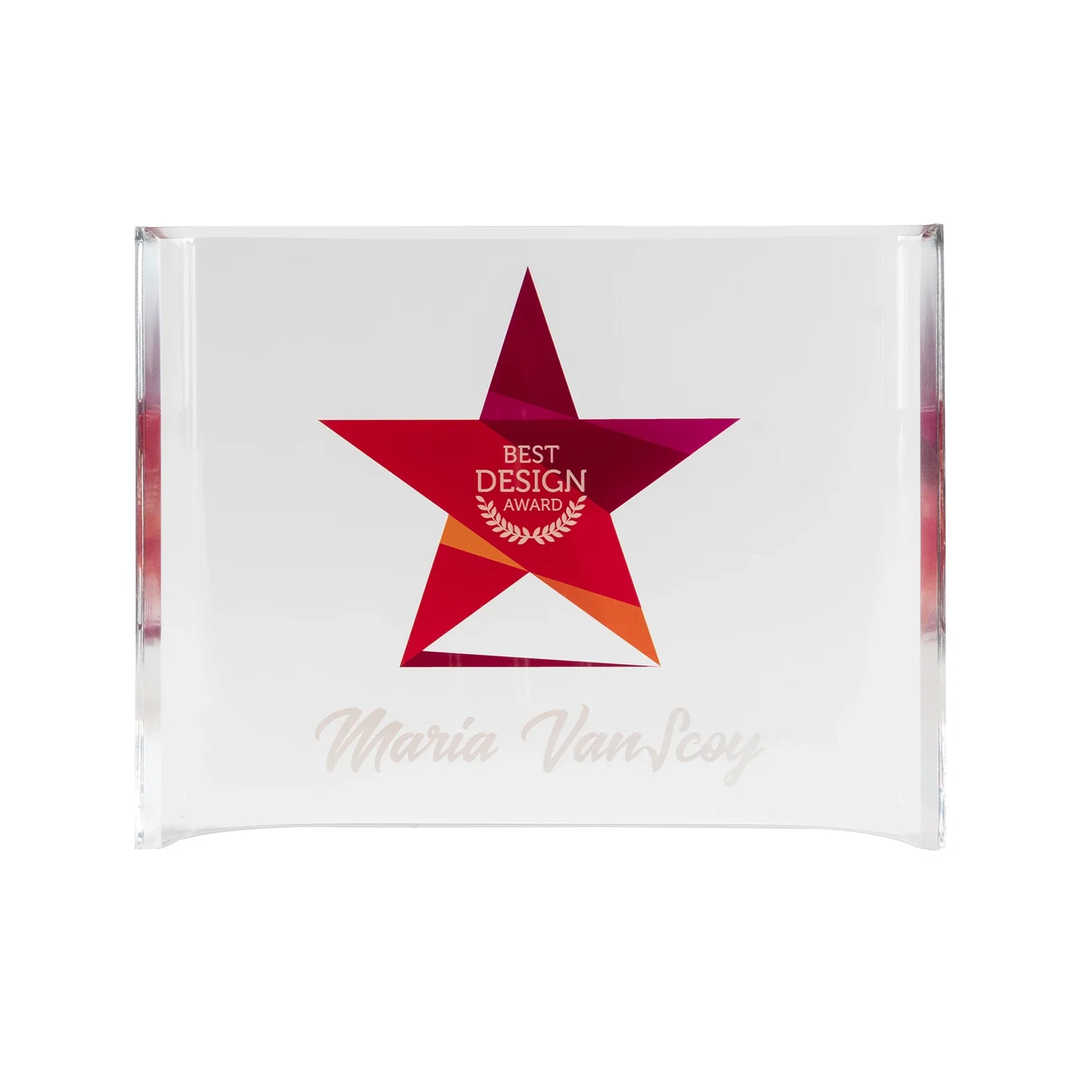 Logo Acrylic Crescent (6x8) — Clear — view 2