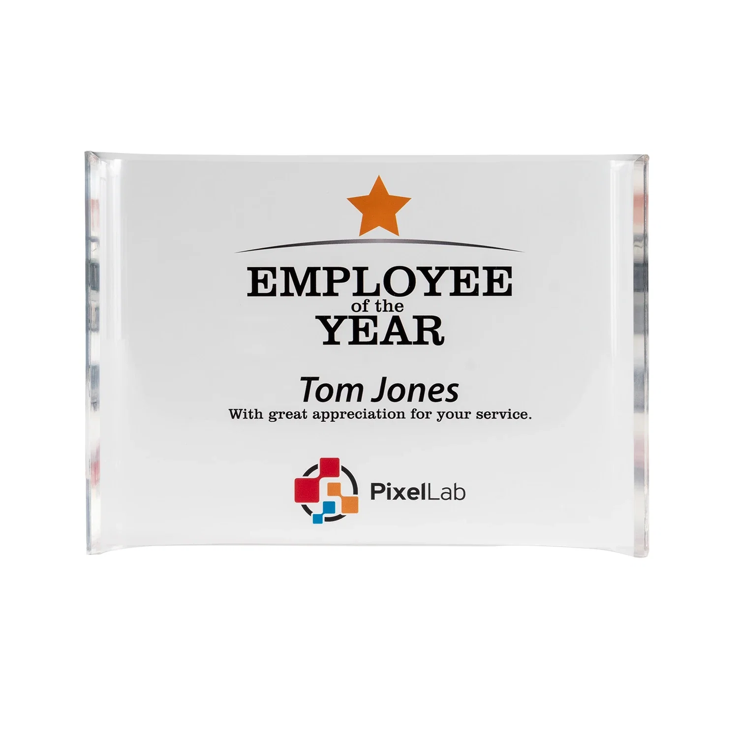 Promotional Acrylic Crescent (7x10) — Clear — view 2