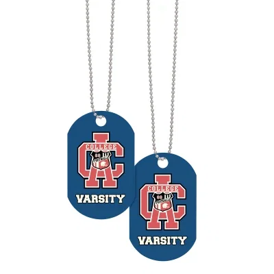 Front of the rounded tag with a flat printable face