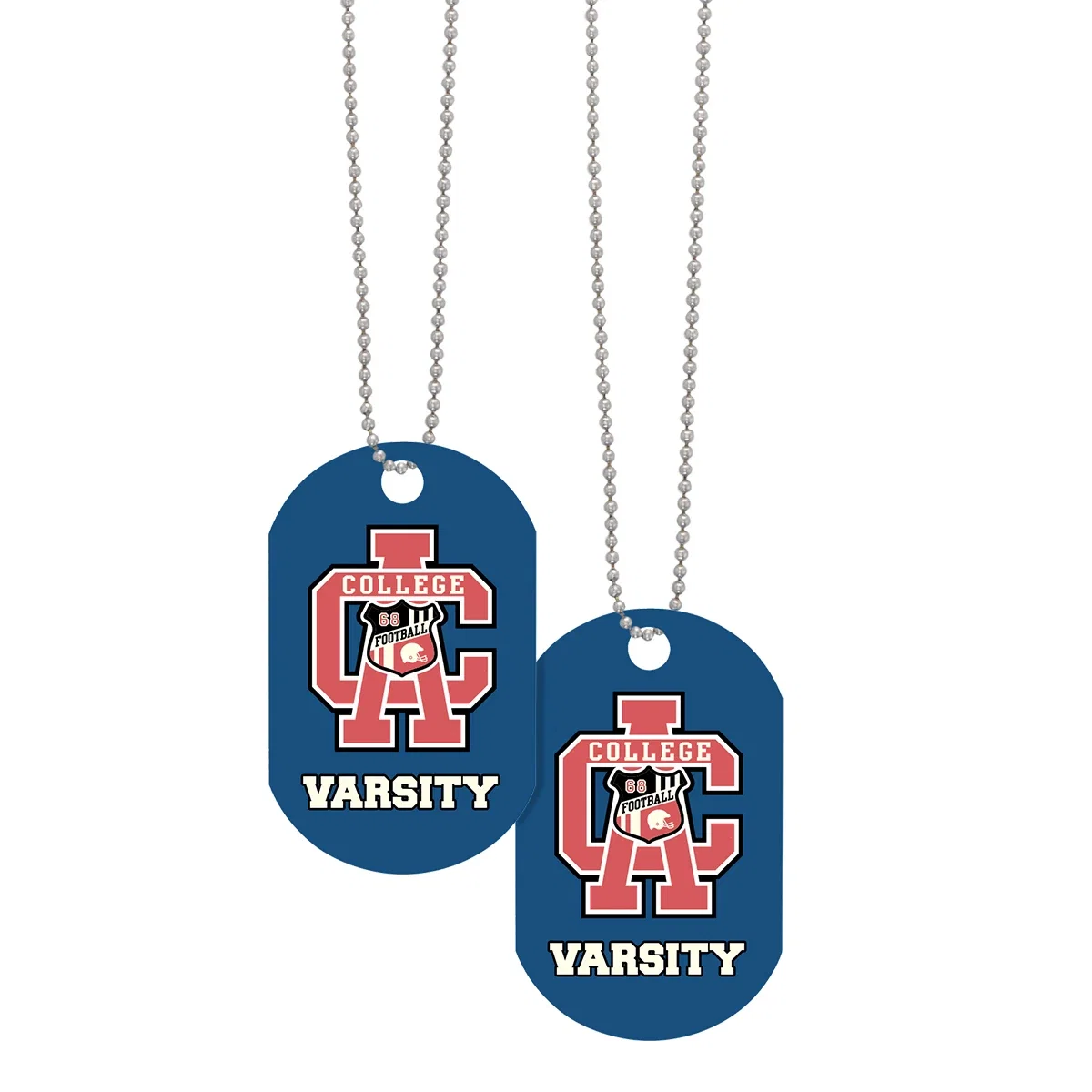Personalized pet-style tag for keys, backpacks or lanyards