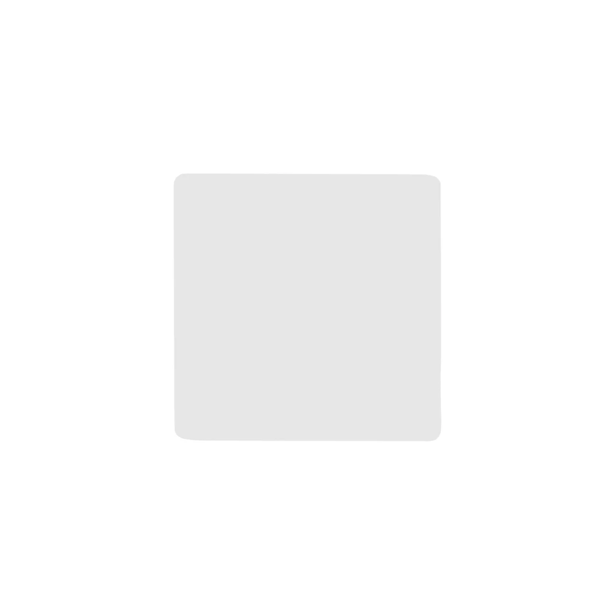 Flat white square shown next to a golf ball
