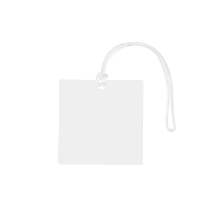 Hanging from a duffel strap during a trip
