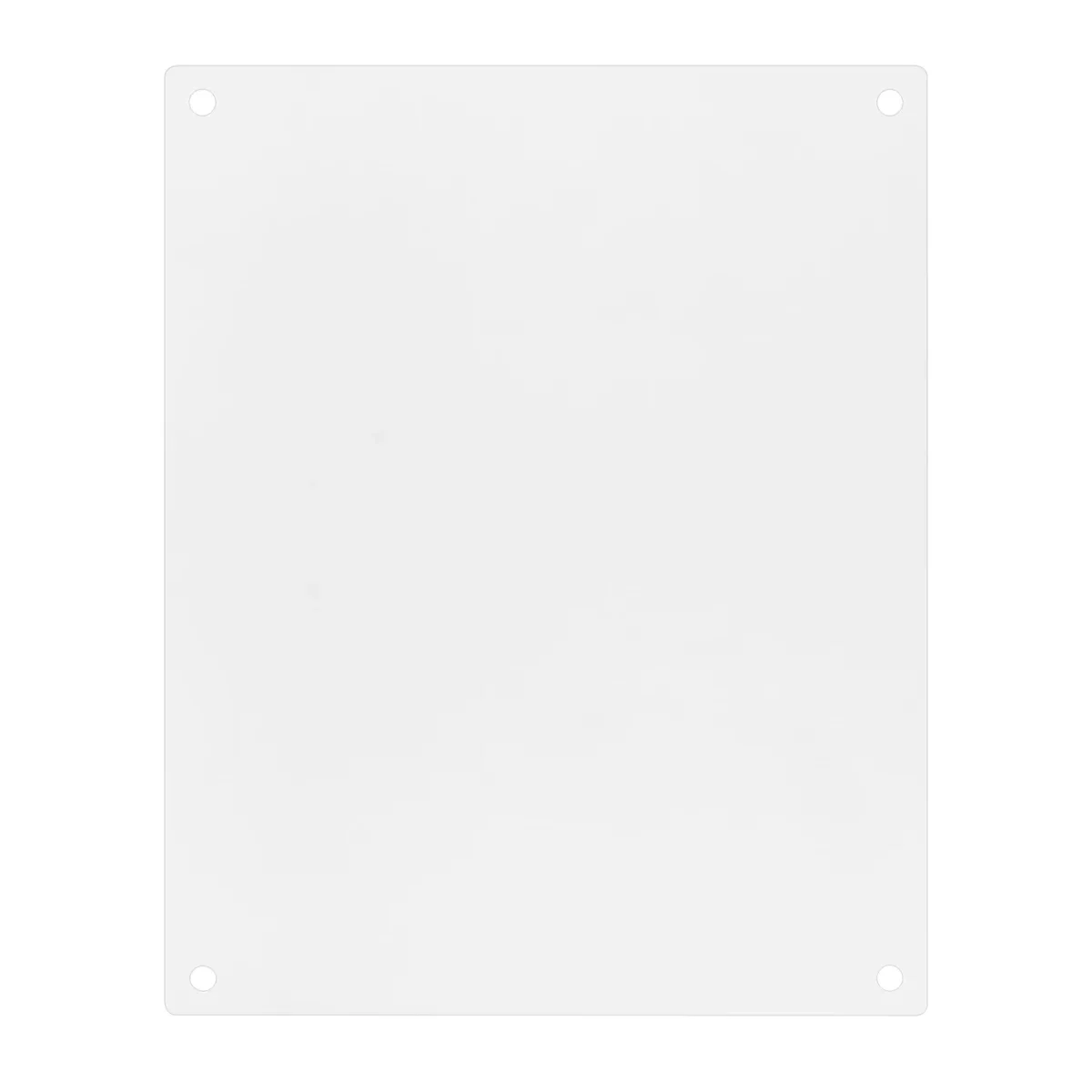 Side profile of the flat rectangular plaque