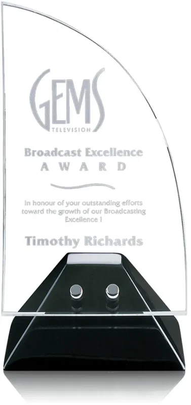 Custom Crystal Acton Excellence Award — view 2
