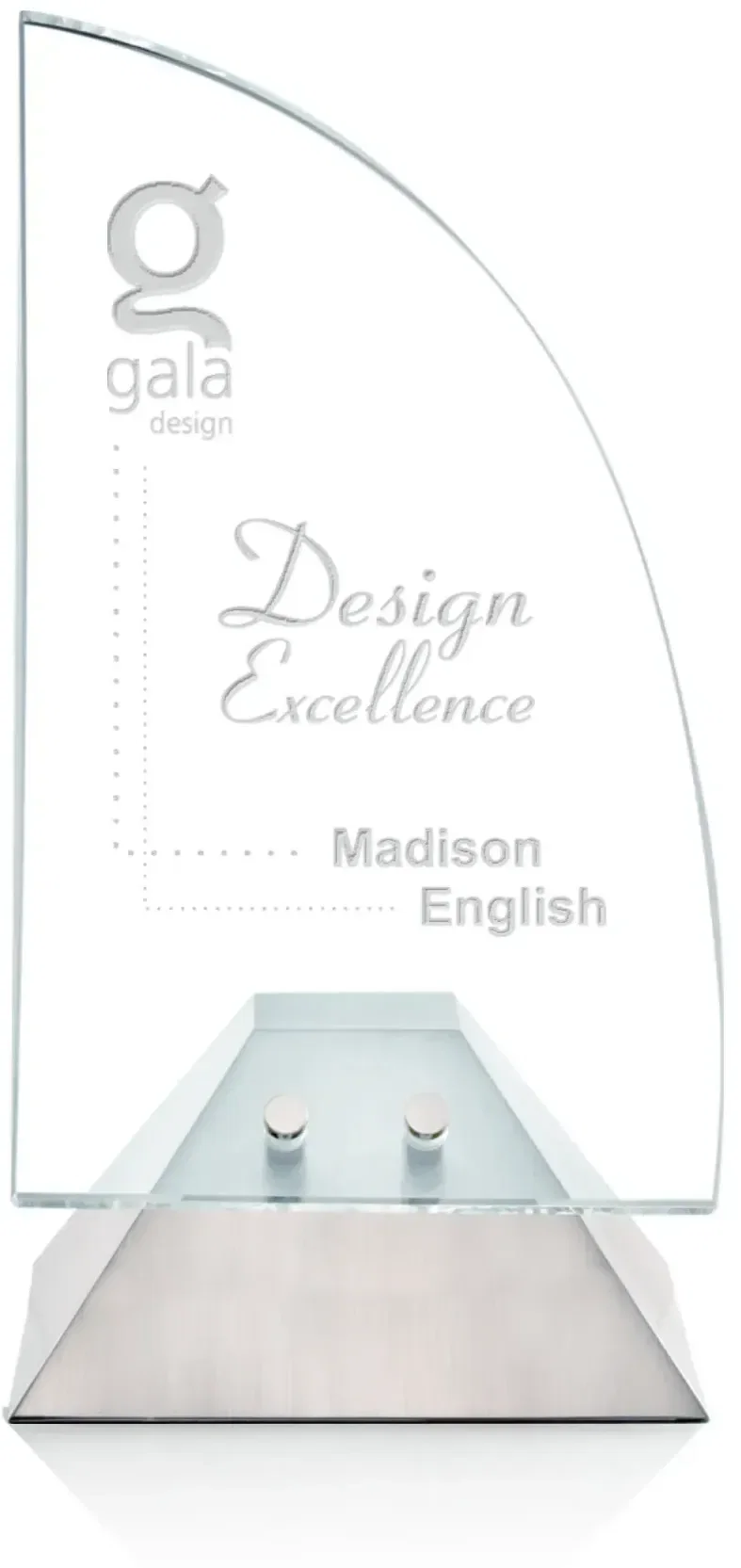Custom Crystal Acton Excellence Award — view 4