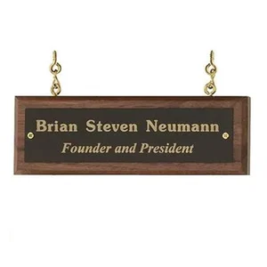 Walnut Plaque Extension Bar With Chain Attachment